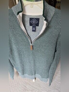 St. John's Bay Women's Teal Green Half-Zip Sweater